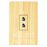 Conjunto Jack Duplo RJ11 Telefone 4x2 - Novara Especiais Maple